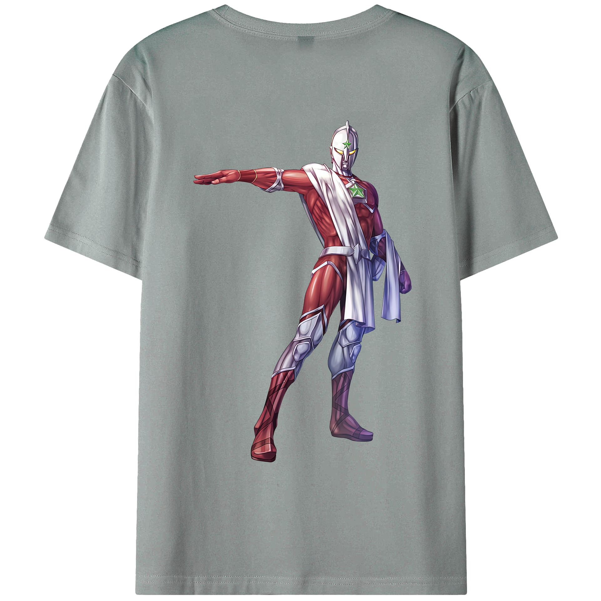 （画像用） ウルトラマン Ultraman 綿100％ メンズ半袖Tシャツ（バックプリント） 通気性